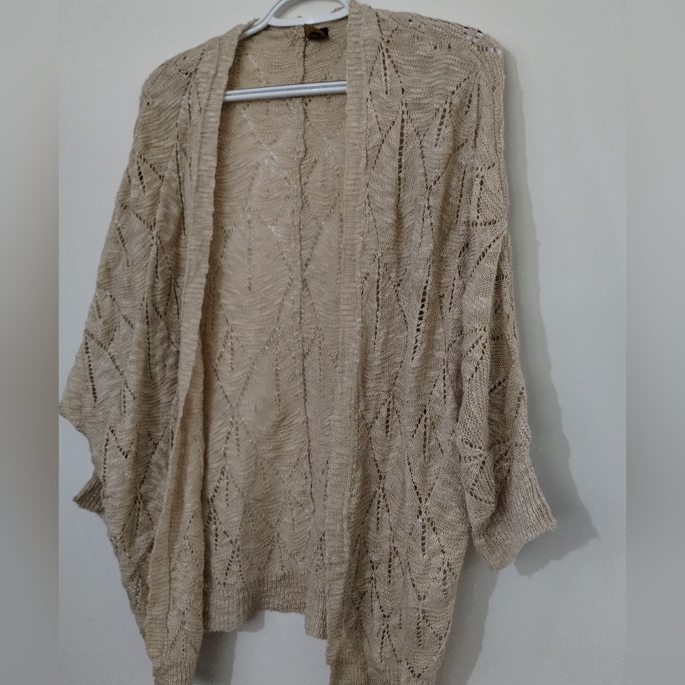 Blue Q Textured Cream Cardigan